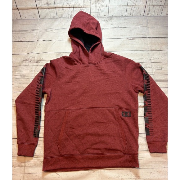 Under Armour Other - Under Armour Hoodie Red Cold Gear Threadborne Fitted Men's Size Large‎